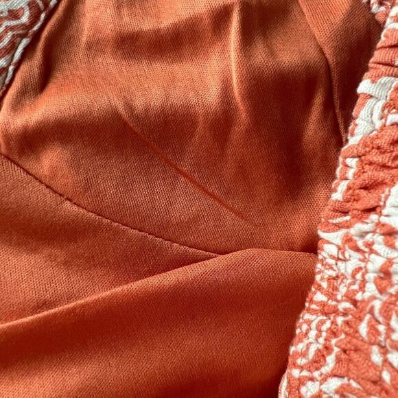 Midnight Sky Orange and Cream Floral Crop Top- Size Large - Picture 5 of 7